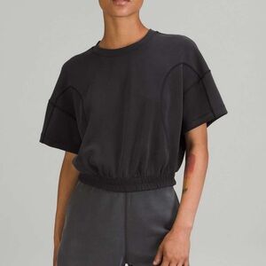 Lululemon Softstreme Gathered T-Shirt Black cinched bottom shirt